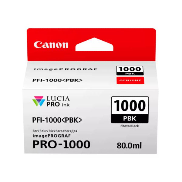 Canon Cartuccia Inchiostro Nero Fotografico PBK PFI-1000 x Stampante Canon ImagePrograf PRO-1000 Canon Cartuccia Inchiostro Nero Fotografico PBK PFI-1000 x Stampante Canon ImagePrograf PRO-1000
